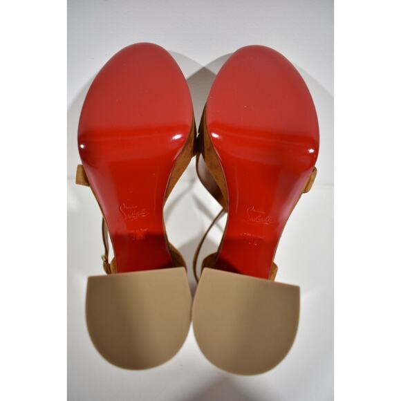 Christian Louboutin Movida Sandal 130 Foxy Brown Suede Platform Heel Pump 38.5 - Picture 11 of 11